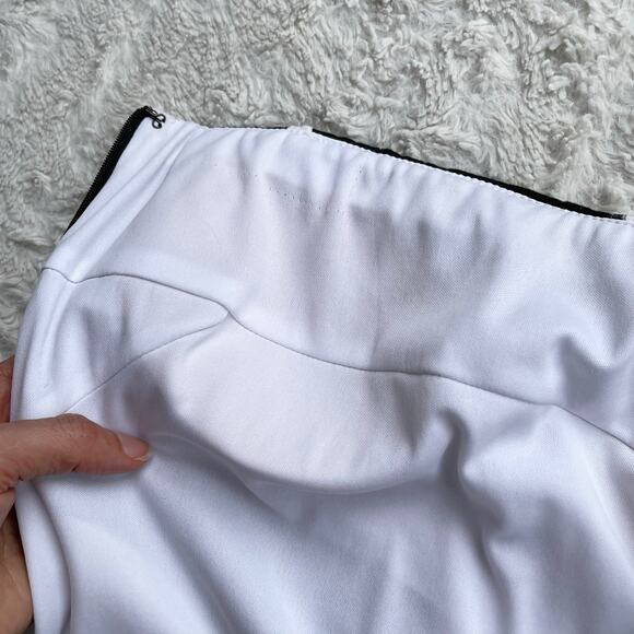 Cache strapless polka dot flower mini dress white black floral vintage Y2K 4 - Picture 9 of 16